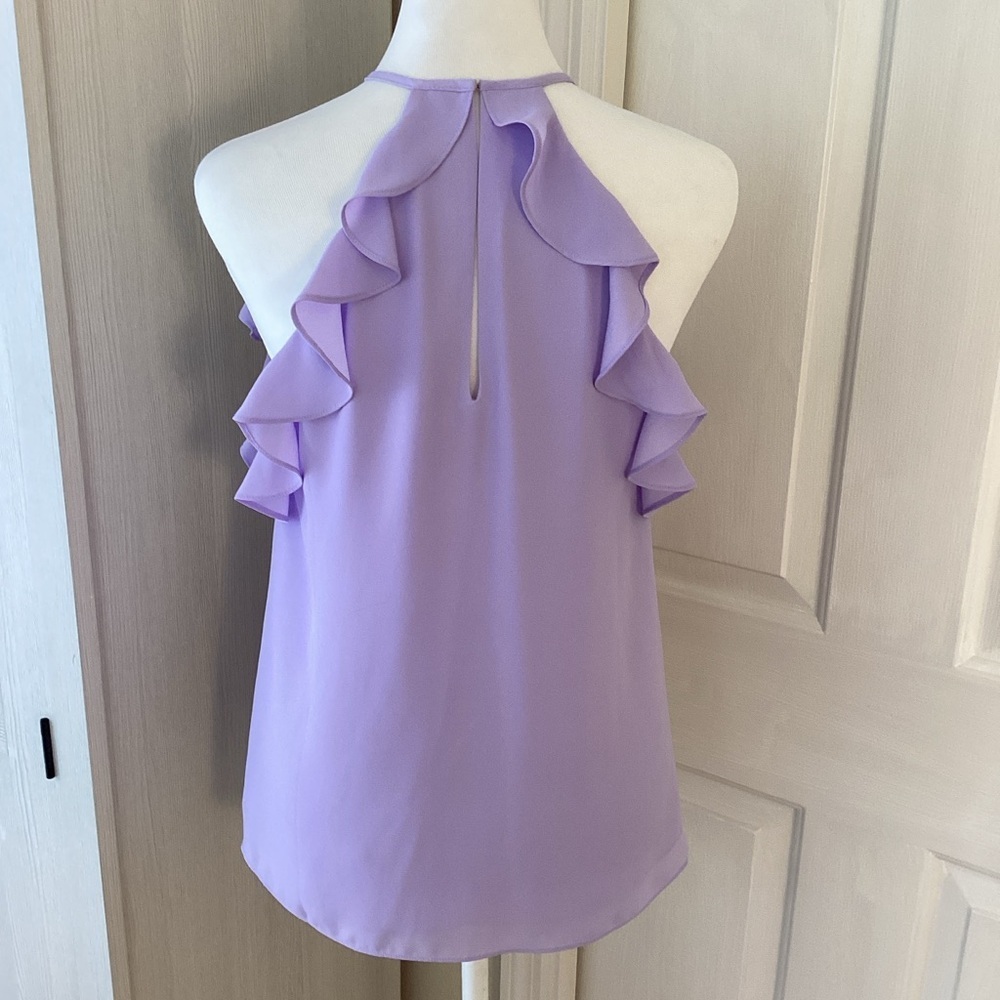 Lilly Pulitzer Lavender Ruffle Halter Top Sz XS